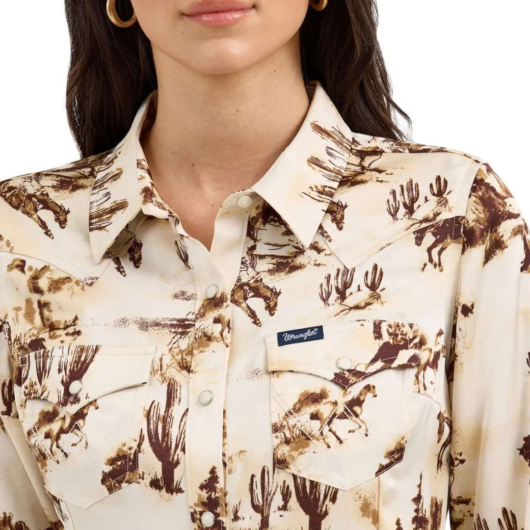 Wrangler Bold Bucking Cowboy Snap Shirt
