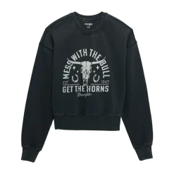 Wrangler Get The Horns Cropped Sweatshirt