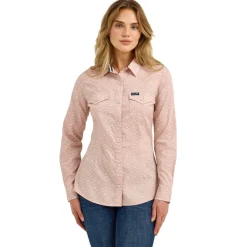 Wrangler Retro Blush Pink Snap Shirt